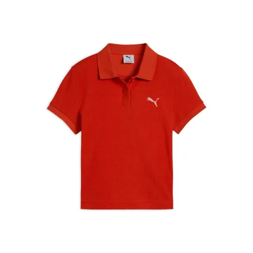 Puma ESS Логотип Огонь Красный Женская Поло
