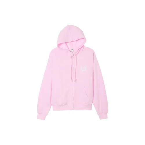 Victoria's Secret Розовый Цвет плюща Флис Full Zip Hoodie SQ Куртки Пальто Женские Весна Orchids
