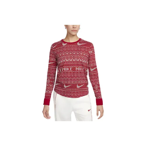 nike Sportswear ESSENTIAL SWEATSHIRT Женские Фитнес-красный