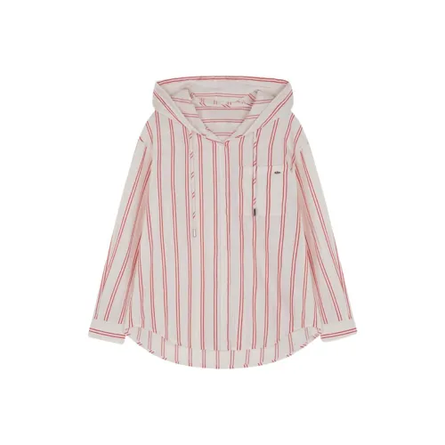 Mo Han Yi Mei Рубашка Женская Красная и Белая Полосы