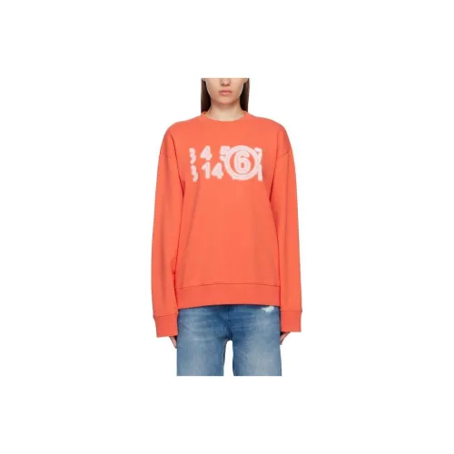 MM6 Maison Margiela совместный бренд Толстовка Женская Оранжевая