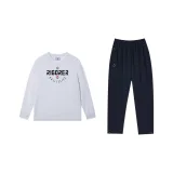 Комплект одежды (Чисто белый топ + Чисто черные штаны)