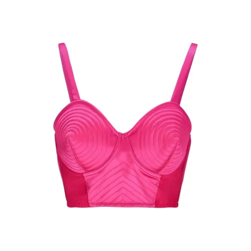 Jean Paul Gaultier Без бретелек Топ Женский Розовый Красный