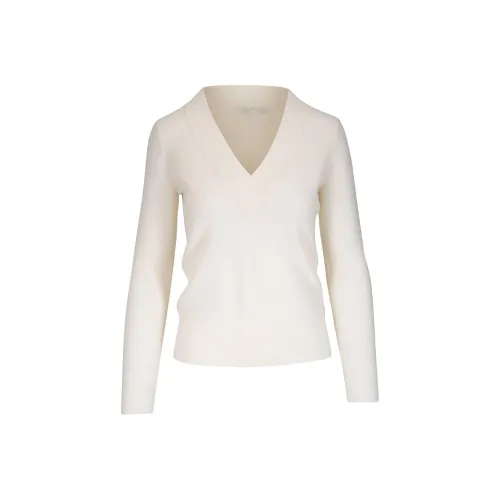 Veronica Beard FW24 Кашемир Свитер Женский Светлый Бежевый