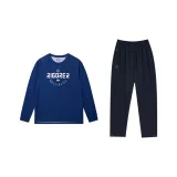 Комплект одежды (Темно-синий топ + Чисто черные штаны)