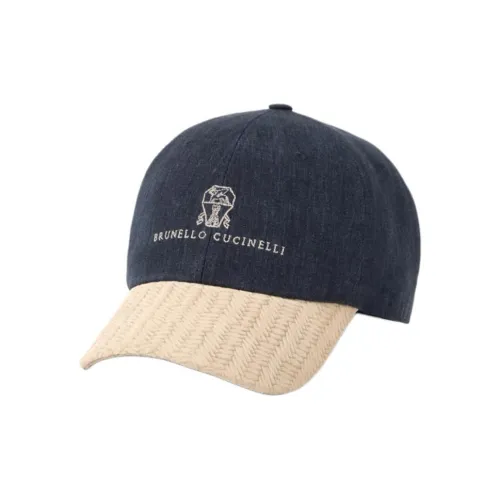 BRUNELLO CUCINELLI Linen Baseball Caps Men's Sky Blue