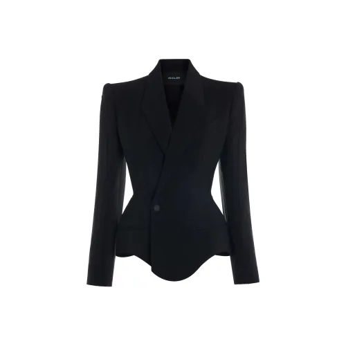 Mugler Signature Куртка Куртки Пальто Женские Черный