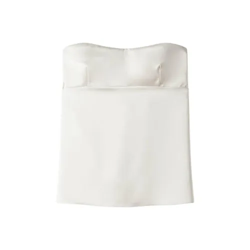 Patrizia Pepe SS25 Без бретелек Топ Женский Бежевый