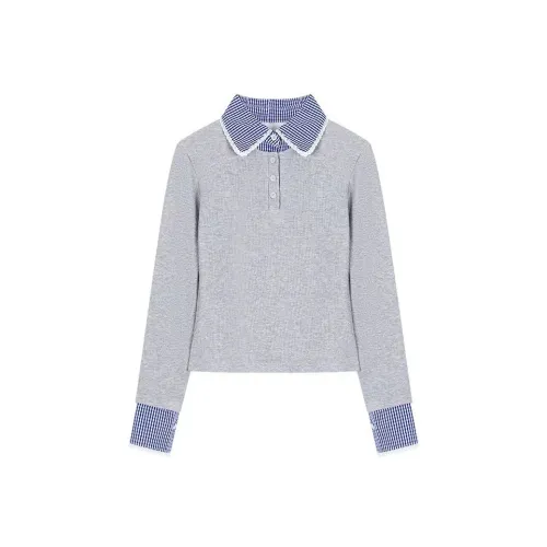 PLAY BUSH Серый Женские Поло