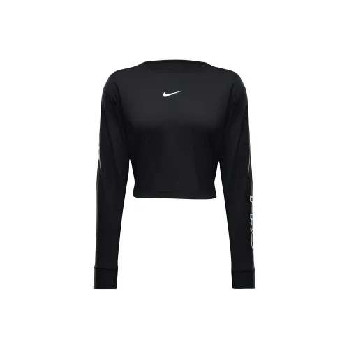 Nike ProDri Форма FW24 Рукав с оборванным плечом T-рубашка Женская Черная