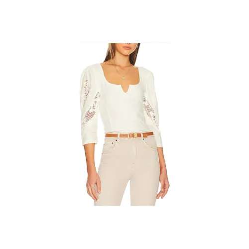FREE PEOPLE Рубашка Женская Белая