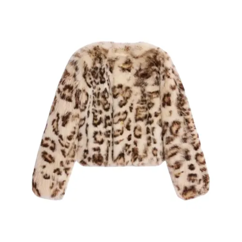CELINE FW24 Куртки и Пальто Женские с Леопардовым Принтом