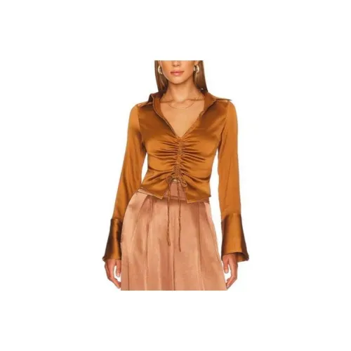 FREE PEOPLE Рубашка Женская Камень Тигровый глаз Цвет