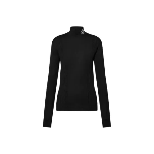 LOUIS VUITTON Ткань в рубчик Accent Пуловер Трикотаж Женский Черный