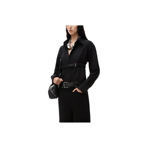 Alexander Wang Ремень с украшением хлопок пряжка And охват бедер топ рубашка женский черный