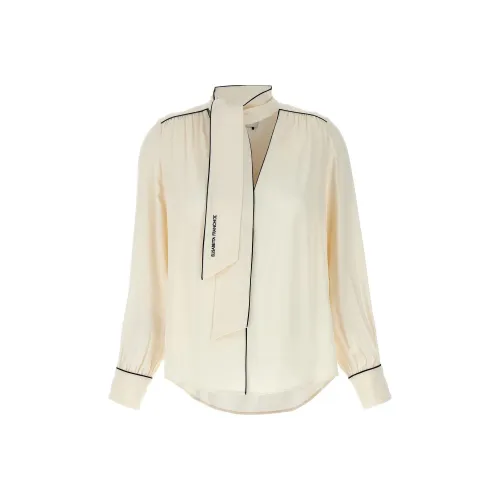 Elisabetta Franchi Экрю Женские Рубашки