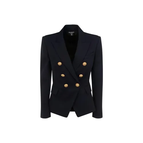 BALMAIN SS23 Куртки и Пальто Женские Морской Синий