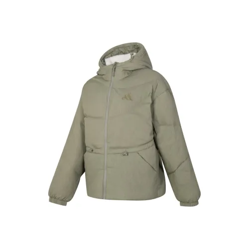 Adidas Пуховик Женские Зеленый