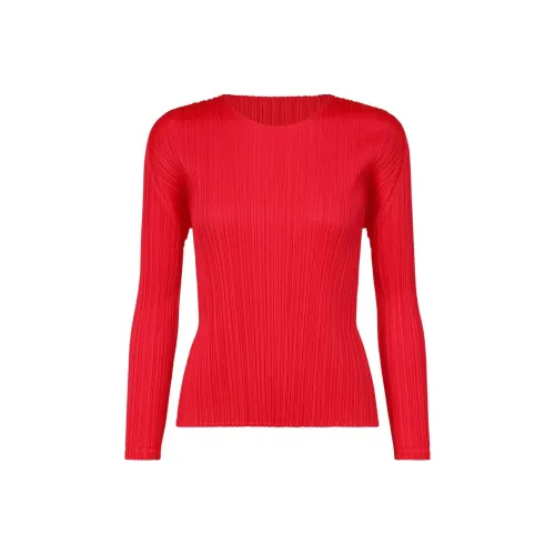 PLEATS PLEASE ISSEY MIYAKE T-рубашка Женская Красная