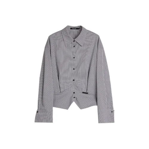 ELLE Черный Белый Женские Рубашки