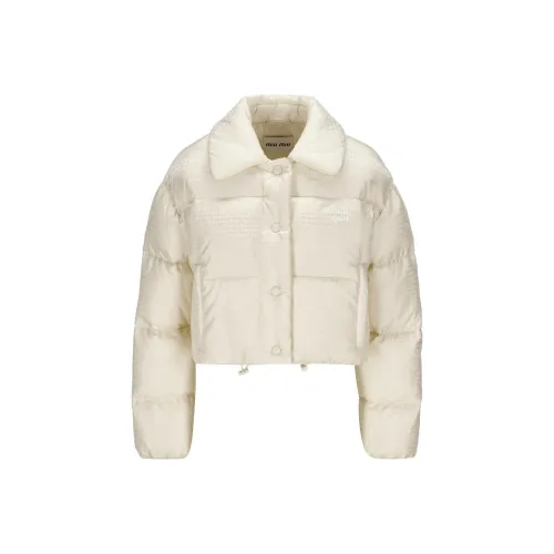 MIU MIU Экрю Женские Куртки