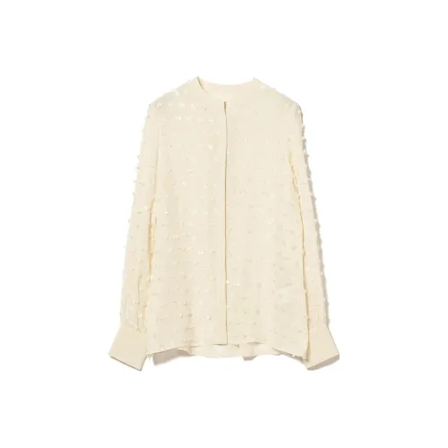 BEAMS Demi Luxe Рубашка Женская Айвори Белая