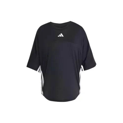 Adidas ExpressDance Рукав с оборванным плечом T-рубашка Женская Черная