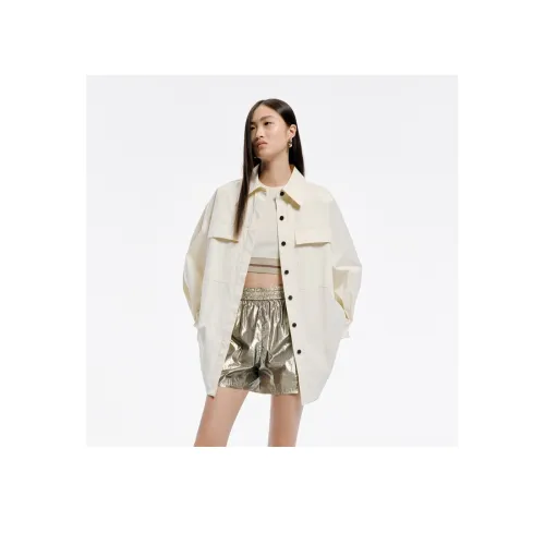 MOCO Куртки Пальто Женские Свинец Белый