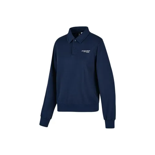 Skechers Толстовка Женская Морской Коллегиальный Синий