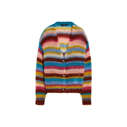 WEEKEND MaxMara Gerarda Коллекция OVERSIZED Rib Knit Mohair Cardigan Трикотаж Женский Multicolor