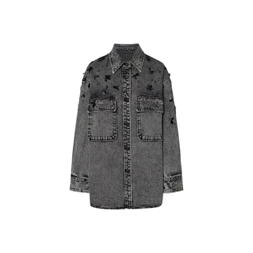 MOCO Куртки Пальто Женские Джинсовый Черный