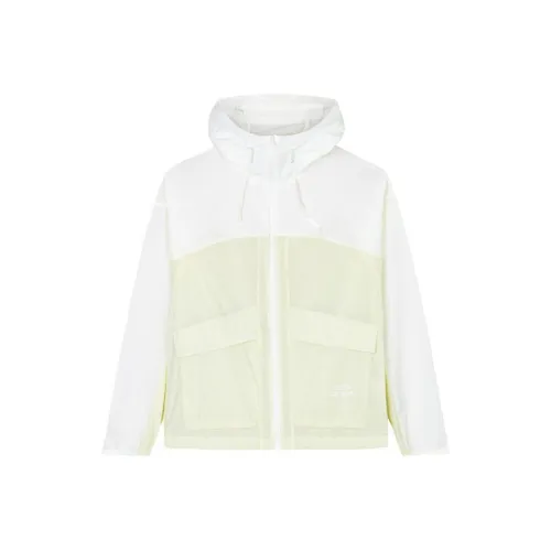 ANTA x National Geographic Outdoor Collection Куртки и пальто Женские Папирус Белый Шампанское Светло-Зеленый