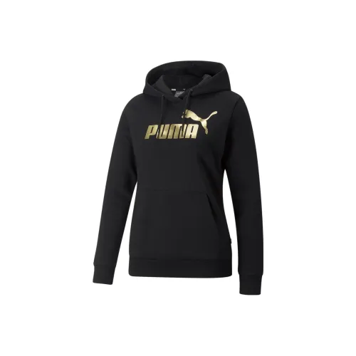 PUMA Свитшот Essentials+ Metallic Logo Femme черный