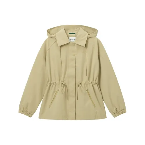 LACOSTE Куртки и Пальто Женские Молочный Кофейный