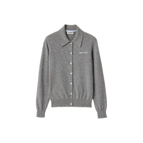 MIU MIU Кашемировый свитер унисекс серый