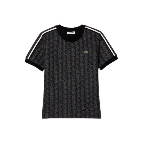 LACOSTE Стандартная футболка женская черная серая