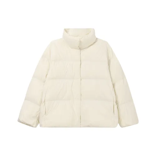 UNIQLO Пуховик Женский Жемчужно-Белый