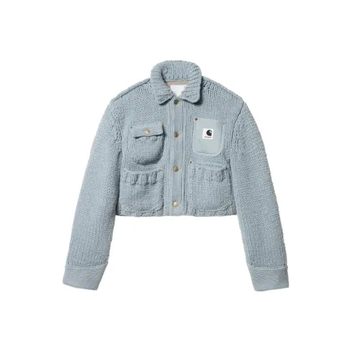 sacai X Carhartt WIP FW23 Co Branded SERIES Светло-синий Женские Куртки