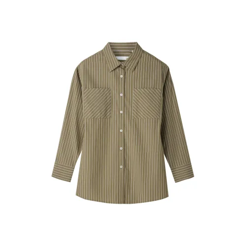 HLA Кофе Полосы W0 Женские Рубашки