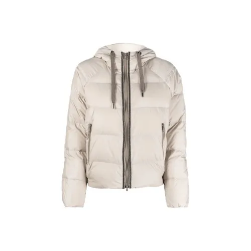 Brunello Cucinelli Экрю Женские Пуховики
