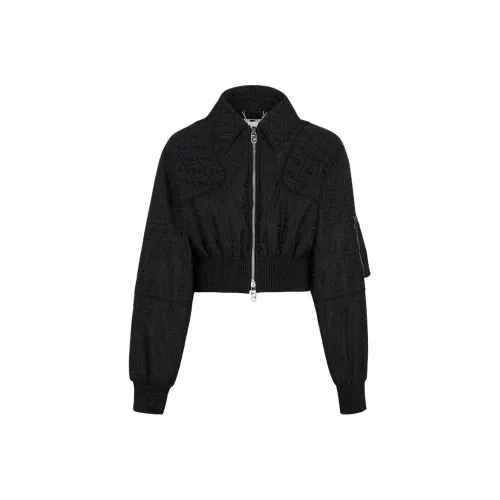 FENDI SS24 Куртки Пальто Женские Черный