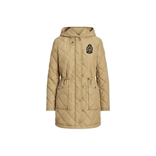 Polo Ralph Lauren Crest Patch Quilted Anorak Куртки Пальто Женские Хаки