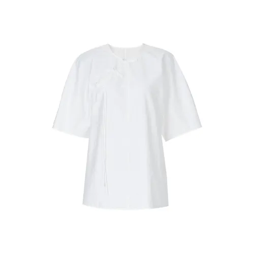 ZHIZHI Рубашка Женская Элегантная Белая
