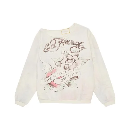 Ed Hardy Слоновая кость Женские Свитшоты