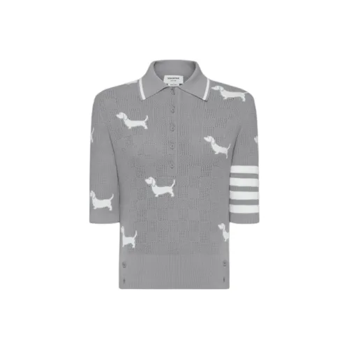 THOM BROWNE Серый Женские Поло