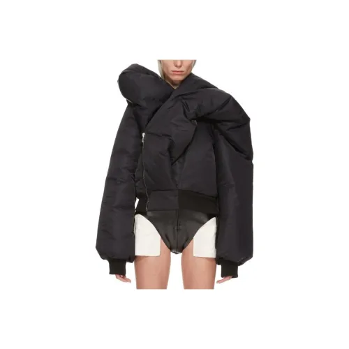 Rick Owens DRKSHDW FW23 LUXOR Кукла Bomber в черном и бледно-зеленом переработанные куртки и пальто Bomber женские черные