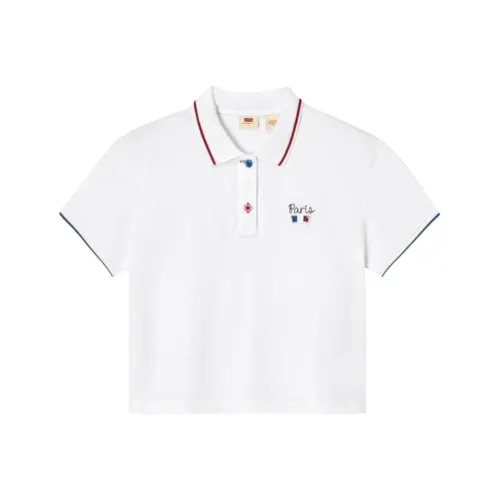 Levi's SS24 Paris Limited Capsule Series Поло Женское Белое