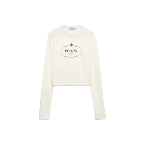 PRADA Сливочный Женские T-рубашки