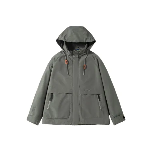 OUTDOOR PRODUCTS Куртки Пальто Женские льняное волокно серый