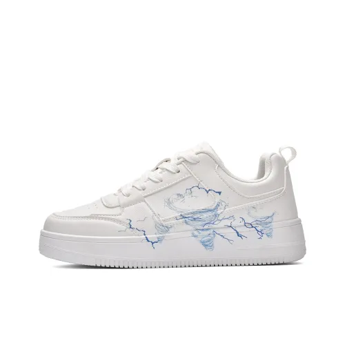 MISTERY Slip-resistant Abrasion-resistant Low-top Skateboard Shoes Unisex White MISTERY Противоскользящие Аbrasion-resistant Низкие Кеды для скейтбординга Унисекс Белый